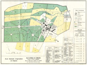 Plan du domaine de Grignon en 1910