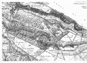 Plan du domaine de Grignon vers 1830
