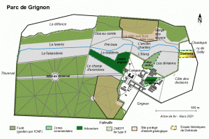 (plan du parc de Grignon)